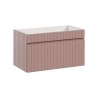 Rosa und weißer wandhängender Badezimmerschrank 80x46 Waschtisch Lili 80 Angebot