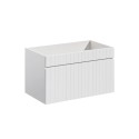 Weißer wandhängender Badezimmerschrank mit Schublade und Aufsatzwaschtisch Wiki 80 Angebot