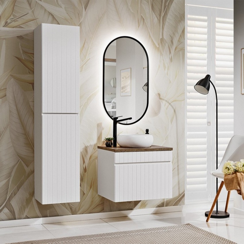 Platzsparender wandmontierter Badezimmerschrank Waschtisch Spiegel Wiki 80 SA Aktion Platzsparender wandmontierter Badezimmerschrank Waschtisch Spiegel Wiki 80 SA Aktion