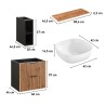Wandbadezimmerschrank Holz Waschbecken Keramik Xilo Katalog