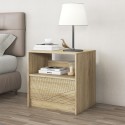Moderner Nachttisch aus Holz für Schlafzimmer mit Schublade Odi Rabatte