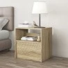 Moderner Nachttisch aus Holz für Schlafzimmer mit Schublade Odi Rabatte