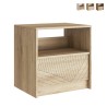 Moderner Nachttisch aus Holz für Schlafzimmer mit Schublade Odi Verkauf