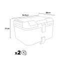 Universeller Motorroller Topcase 65 Liter für zwei Helme Maverick XL 