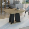 Modern ausziehbarer Küchentisch 120-160x90 in Schwarzem Eichenholz Mufo Angebot