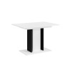 Platzsparender Ausziehtisch schwarz weiß 100-140x60cm Wood Mini White Angebot