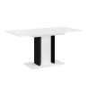 Platzsparender Ausziehtisch schwarz weiß 100-140x60cm Wood Mini White Sales