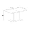 Platzsparender Ausziehtisch schwarz weiß 100-140x60cm Wood Mini White Katalog