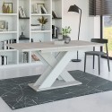 Ausziehtisch weiß 120-160x90cm modernes Küchendesign Xao K350 Rabatte