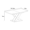 Ausziehtisch weiß 120-160x90cm modernes Küchendesign Xao K350 Katalog