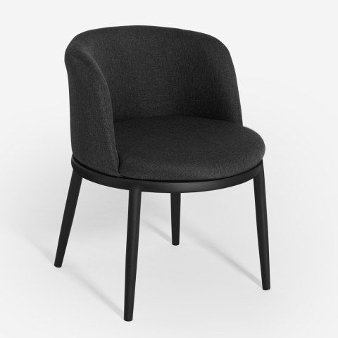 Stuhl Sessel Wohnzimmer Sofa Küche modern schwarzer Stoff Raund Aktion