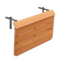Klappbarer Balkon- und Terrassentisch, platzsparend, Holzeffekt Teak, Look Out Katalog