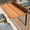 Klappbarer Balkon- und Terrassentisch, platzsparend, Holzeffekt Teak, Look Out Sales