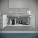 Glänzend weiß Wandwaschtisch 80 cm mit 2 Türen Holz Giulia 80 Verkauf