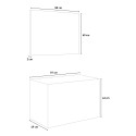 Glänzend weiß Wandwaschtisch 80 cm mit 2 Türen Holz Giulia 80 Sales