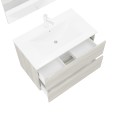 Moderner wandmontierter Badspiegelschrank 80 cm Waschbecken 2 Schubladen Easy 80 Modell