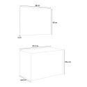 Moderner wandmontierter Badspiegelschrank 80 cm Waschbecken 2 Schubladen Easy 80 Kosten
