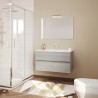 Badmöbel 90 cm modern wandhängendes Waschbecken Schubladen LED Spiegel Easy 90 Verkauf