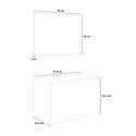 Badmöbel 90 cm modern wandhängendes Waschbecken Schubladen LED Spiegel Easy 90 Rabatte
