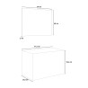 Badmöbel 90 cm modern wandhängendes Waschbecken Schubladen LED Spiegel Easy 90 Rabatte