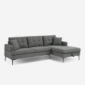 Grau Stoff 3-Sitzer Ecksofa mit Stauraum Halbinsel Agadir Katalog