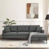 Grau Stoff 3-Sitzer Ecksofa mit Stauraum Halbinsel Agadir Preis
