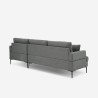 Grau Stoff 3-Sitzer Ecksofa mit Stauraum Halbinsel Agadir Eigenschaften
