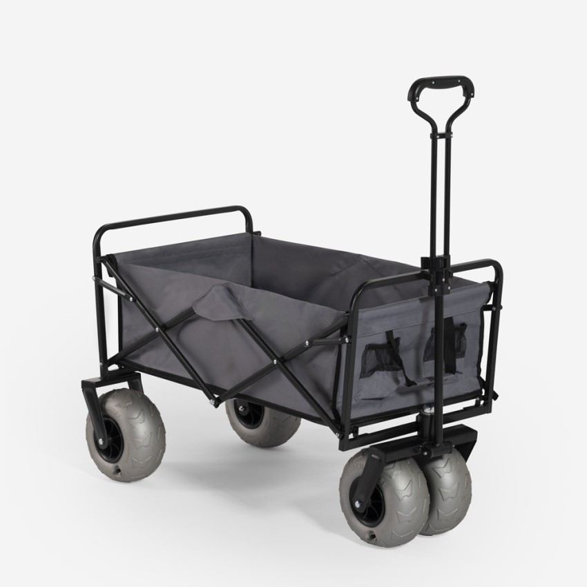 Strand Allzweck faltbarer Bollerwagen 4 breite luftgefüllte Räder Dory Aktion