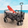 Strand Allzweck faltbarer Bollerwagen 4 breite luftgefüllte Räder Dory Verkauf