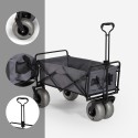 Strand Allzweck faltbarer Bollerwagen 4 breite luftgefüllte Räder Dory Rabatte