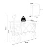 Strand Allzweck faltbarer Bollerwagen 4 breite luftgefüllte Räder Dory Lagerbestand
