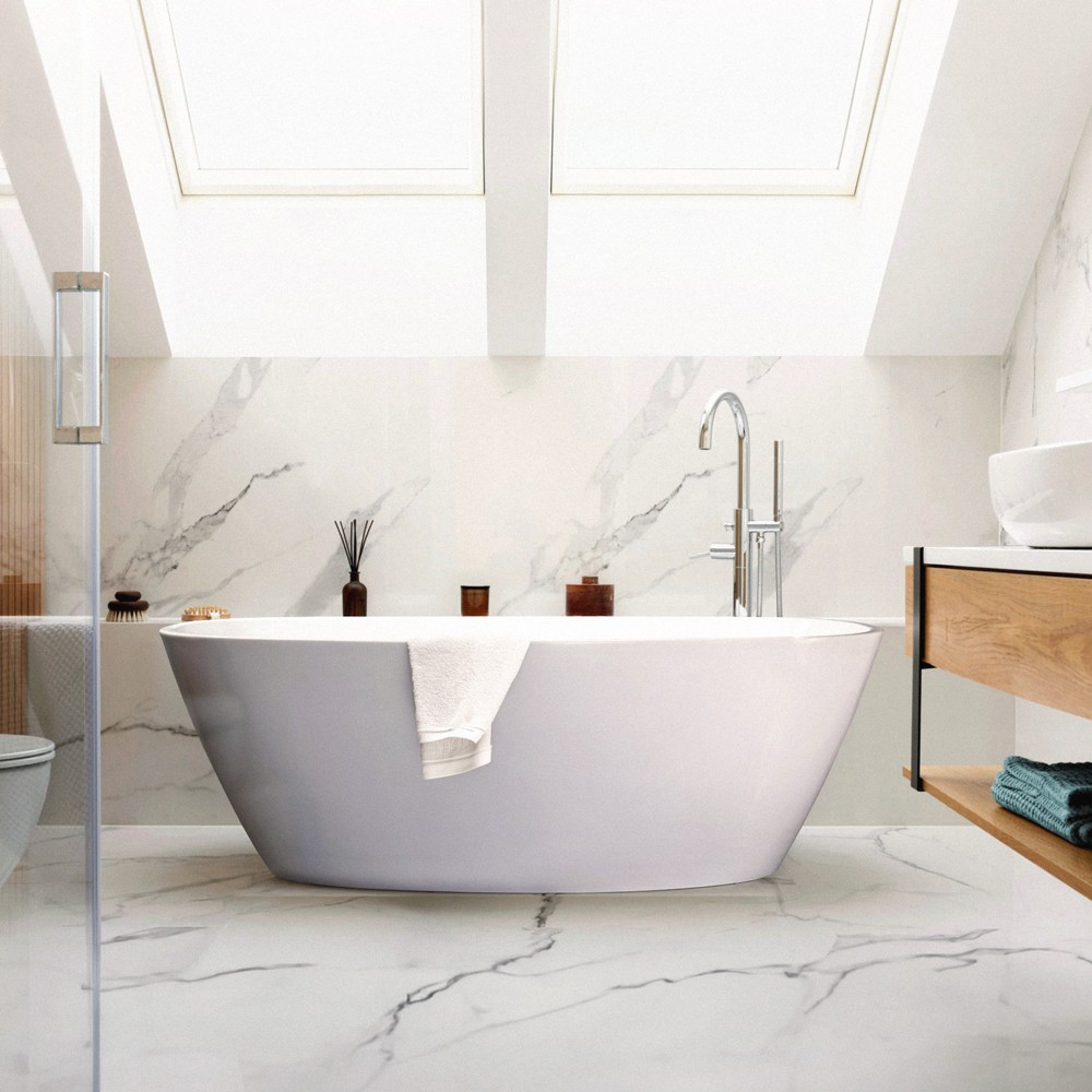 Freistehende Ovale Badewanne Unabhängiges Modernes Design Idra