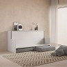 Weißes Klappsofa mit Matratze, platzsparend, Kando Sofà MBF Rabatte