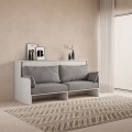 Weißes Klappsofa mit Matratze, platzsparend, Kando Sofà MBF Aktion