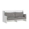 Weißes Klappsofa mit Matratze, platzsparend, Kando Sofà MBF Verkauf