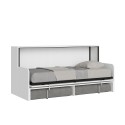 Weißes Klappsofa mit Matratze, platzsparend, Kando Sofà MBF Angebot