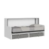 Weißes Klappsofa mit Matratze, platzsparend, Kando Sofà MBF Angebot