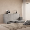 Schrankbett mit grauem Sofa und Einzelmatratze Kando Sofà MCM Rabatte