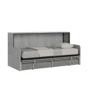 Schrankbett mit grauem Sofa und Einzelmatratze Kando Sofà MCM Angebot