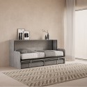Schrankbett mit grauem Sofa und Einzelmatratze Kando Sofà MCM Sales