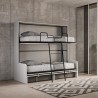 Weißes Sofabett Kando Sofà 2MBF - Platzsparendes Hochklappbares Etagenbett Sales