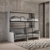 Weißes Sofabett Kando Sofà 2MBF - Platzsparendes Hochklappbares Etagenbett Rabatte