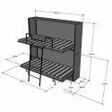 Weißes Sofabett Kando Sofà 2MBF - Platzsparendes Hochklappbares Etagenbett Auswahl