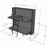 Weißes Sofabett Kando Sofà 2MBF - Platzsparendes Hochklappbares Etagenbett Auswahl
