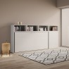 Einzelnes Klappbett mit Matratze und Schrankregal, Weiß - Kando A Rabatte