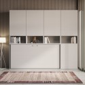 Horizontales Klappbett platzsparend, Einzelmatratze, Weiß, Kando C Katalog
