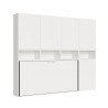 Horizontales Klappbett platzsparend, Einzelmatratze, Weiß, Kando C Angebot