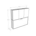 Schrank mit horizontal ausklappbarem Einzelbett, weiß, Kando D Eigenschaften