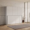 Schrank mit horizontal ausklappbarem Einzelbett, weiß, Kando D Rabatte