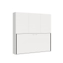 Schrank mit horizontal ausklappbarem Einzelbett, weiß, Kando D Angebot
